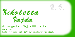 nikoletta vajda business card